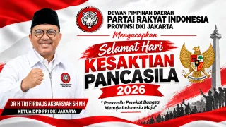 DPD Partai Rakyat Indonesia DKI Jakarta Sampaikan Ucapan Selamat Hari Kesaktian Pancasila 2026