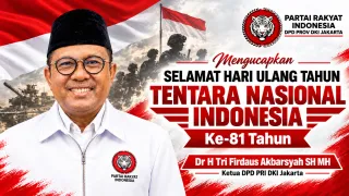 Ketua DPD Partai Rakyat Indonesia DKI Jakarta Sampaikan Ucapan Selamat HUT ke-81 TNI